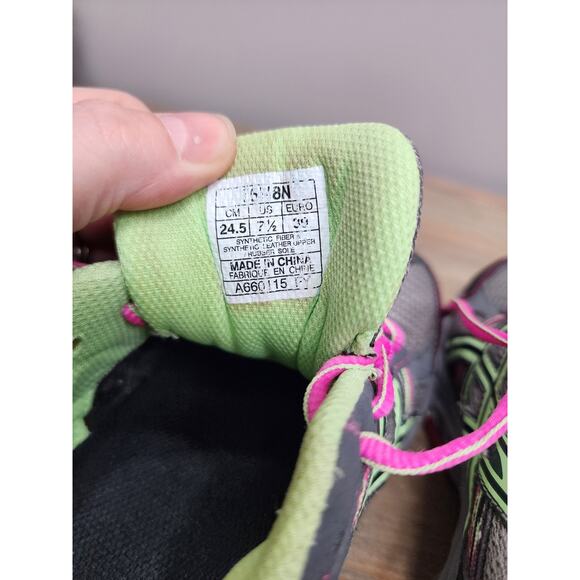 Asics Gel Venture 5 Athletic Running Shoes Gray/Lime/Pink Women's 7.5 - Picture 8 of 8